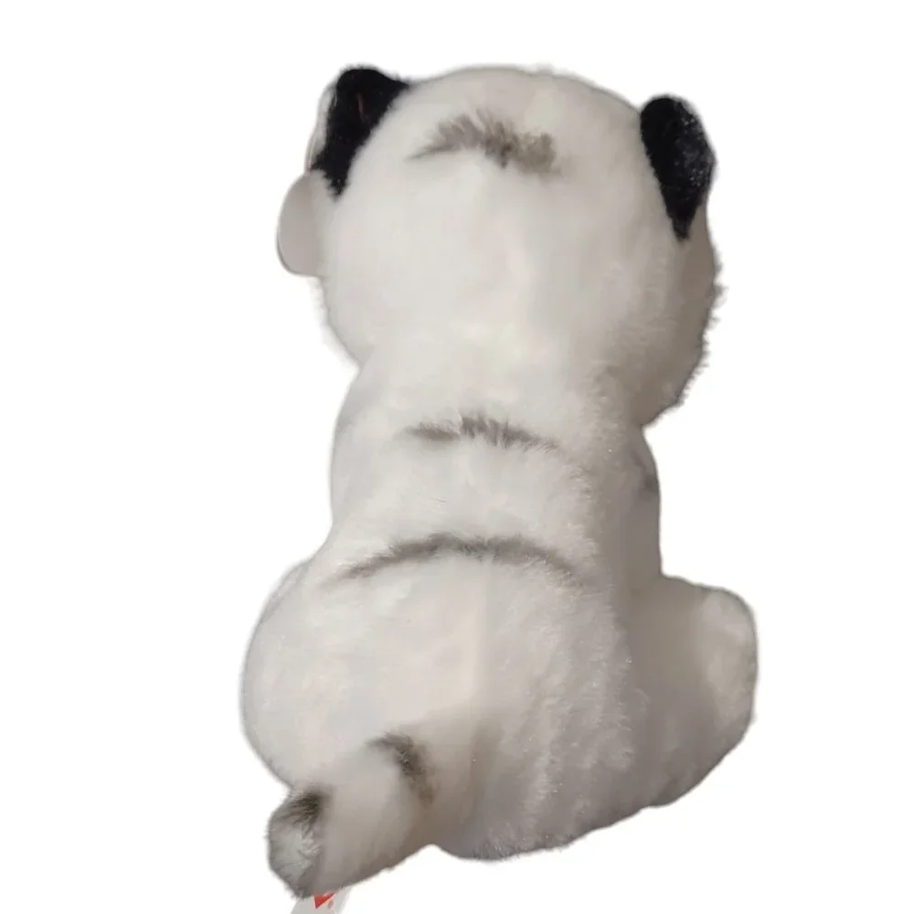 Ty Tundra White‎ Tiger Glitter Eyes Beanie Baby VelveTy Stuffed Animal Plush 6